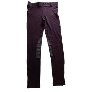 Devon + Aire X-Wear Burgundy Purple Knee Patch Pull On Breeches Pants M 2642